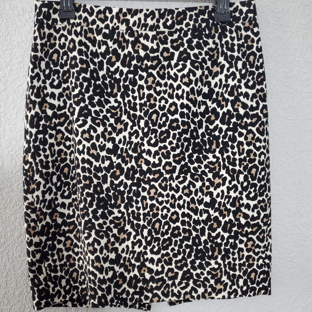 J. Crew Brown and Tan Pencil Skirt - Picture 2 of 7